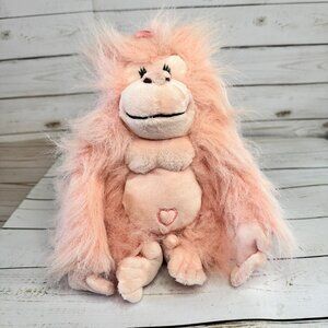 Vintage Ganz Glamorous Gorilla 9" Plush Pink Stuffed Animal Toy No Code